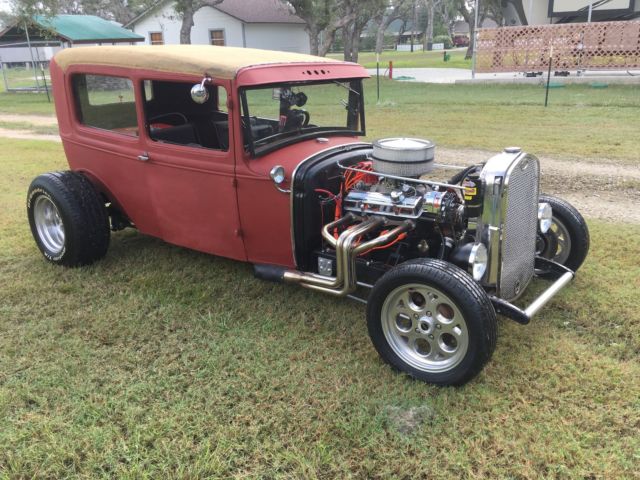 1929 red primer Ford Model A 2dr