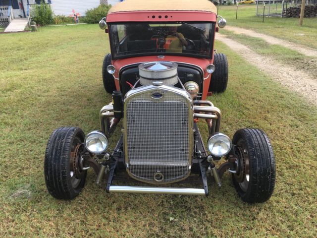 1929 red primer Ford Model A 2dr