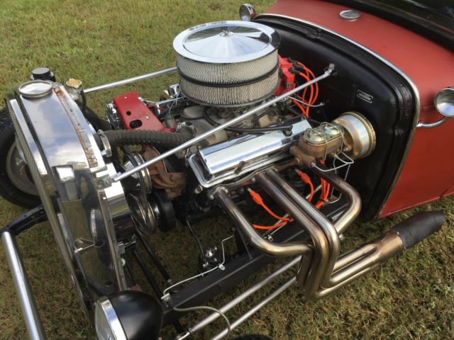 1929 red primer Ford Model A 2dr