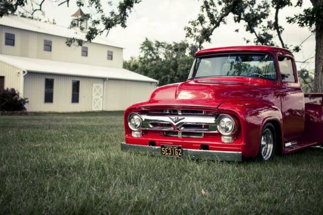 1956 Flame Red Ford F-100 Standard Cab Pickup