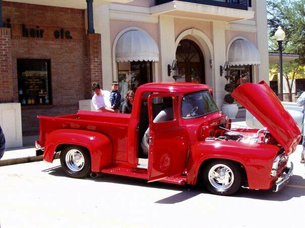 1956 Flame Red Ford F-100 Standard Cab Pickup
