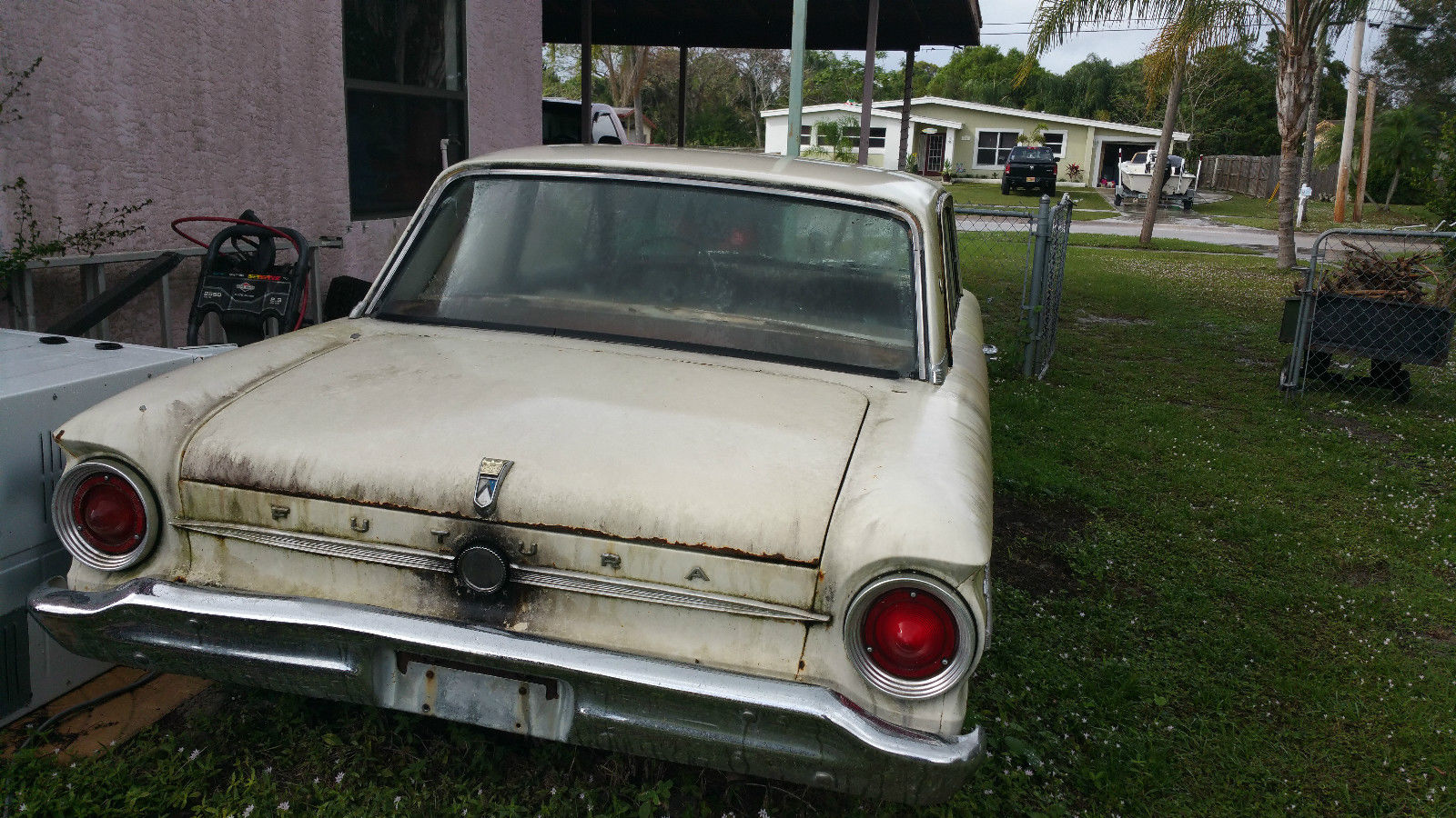 1963 White Ford Falcon