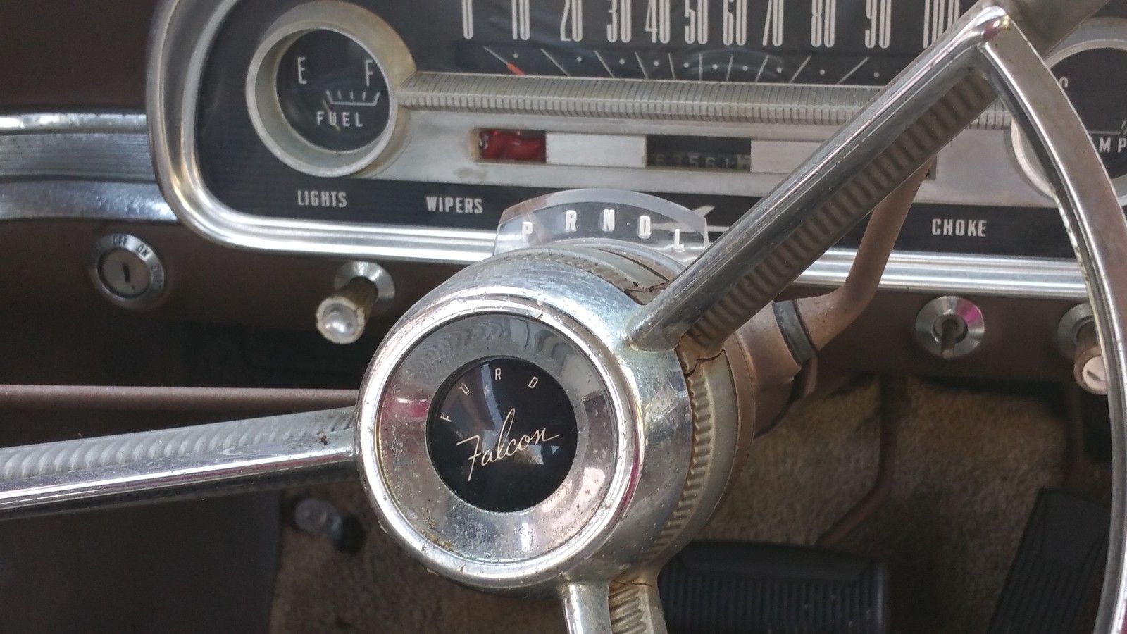 1963 White Ford Falcon