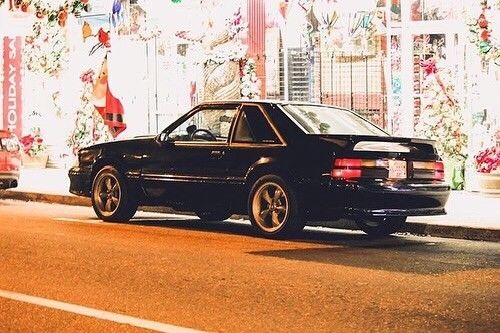 1991 Black Ford Mustang Hatchback