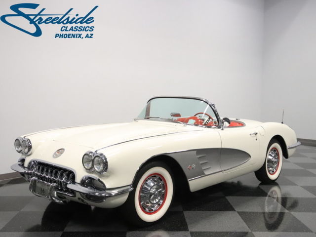 1959 White Chevrolet Corvette Convertible