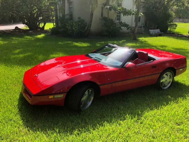 1989 Red Chevrolet Corvette