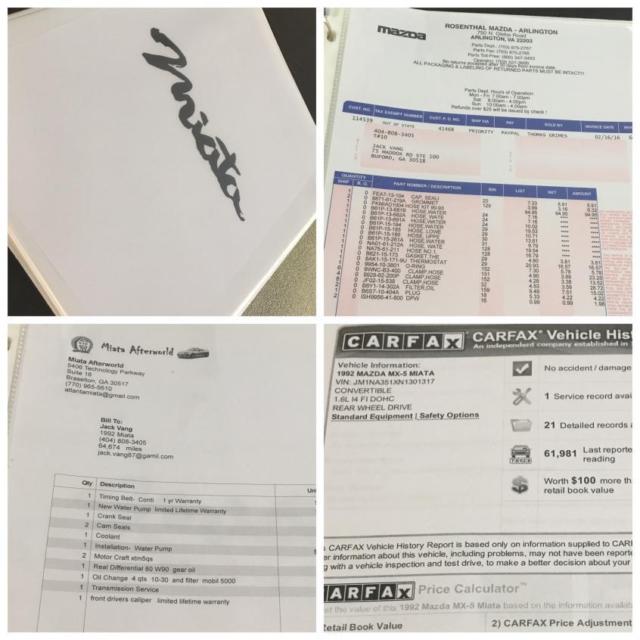 1992 Red Mazda MX-5 Miata Convertible