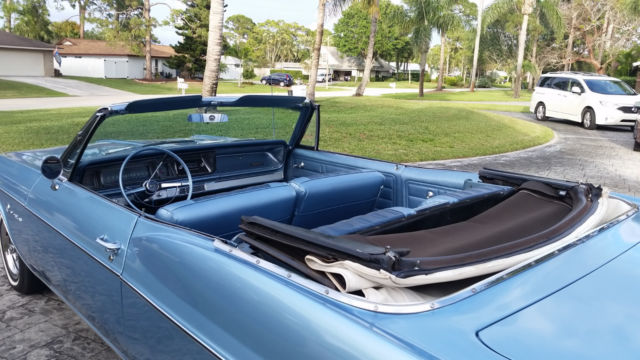 1966 D Mist Blue Chevrolet Impala Convertible