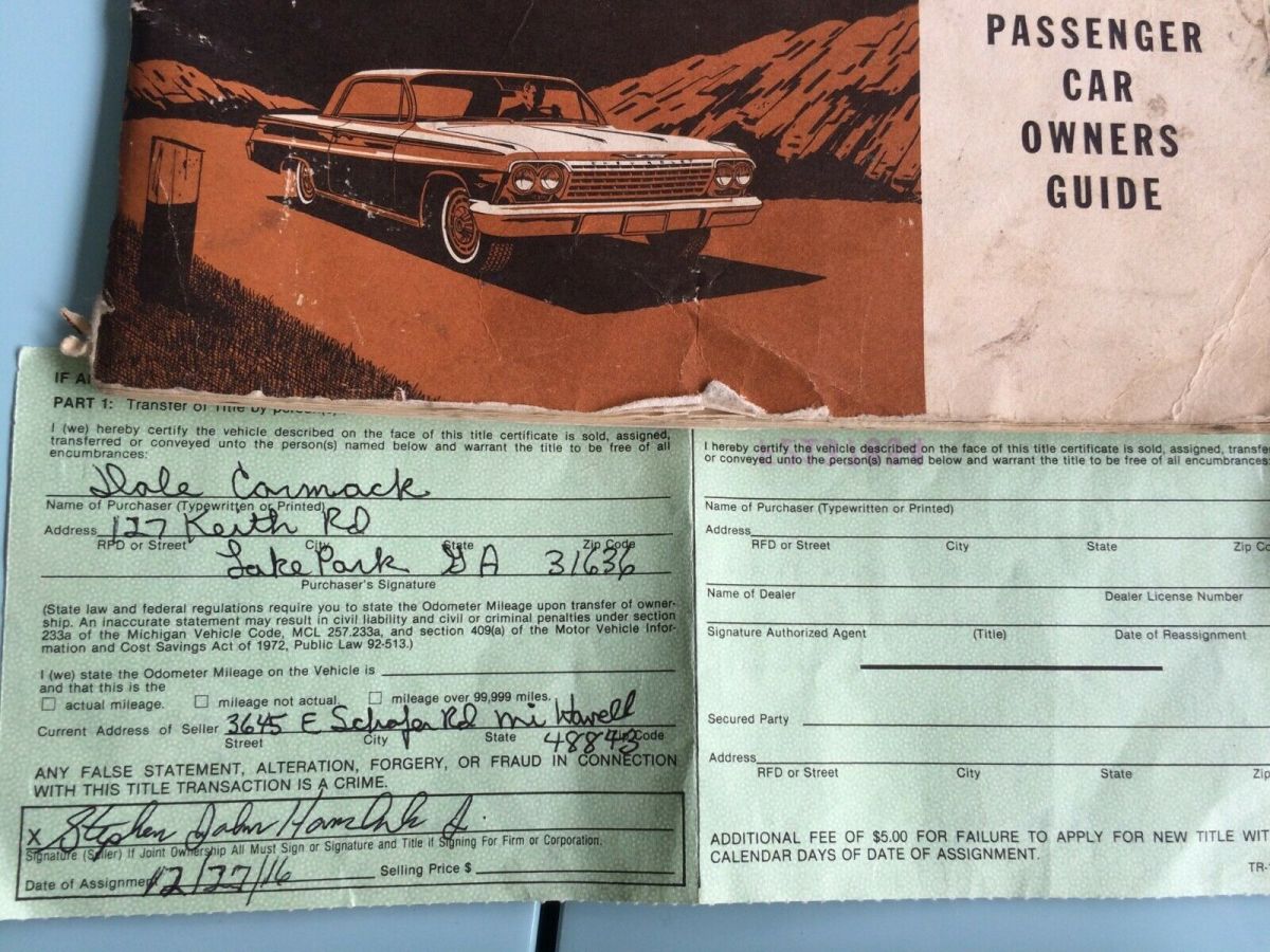 1962 Blue Chevrolet Impala Coupe