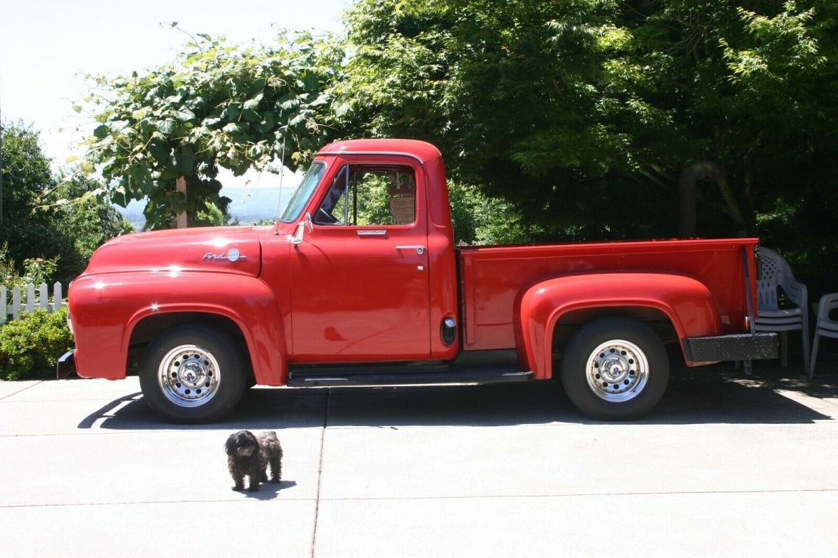 1955 Red Ford F-150 Standard Cab Pickup