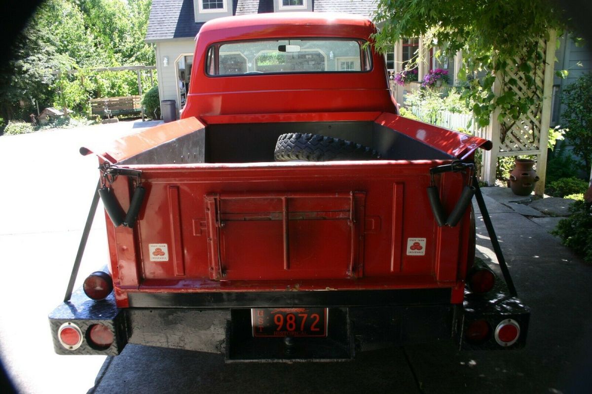 1955 Red Ford F-150 Standard Cab Pickup