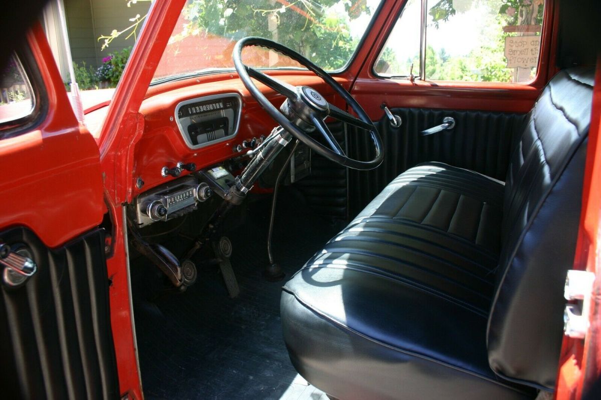1955 Red Ford F-150 Standard Cab Pickup