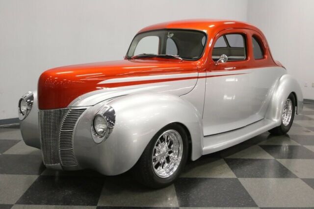 1940 Orange Ford Deluxe Coupe