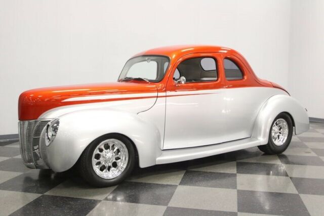 1940 Orange Ford Deluxe Coupe