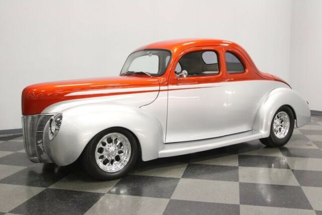 1940 Orange Ford Deluxe Coupe