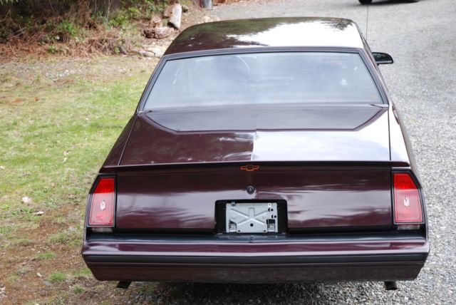 1986 Dark Red Metallic Chevrolet Monte Carlo Coupe