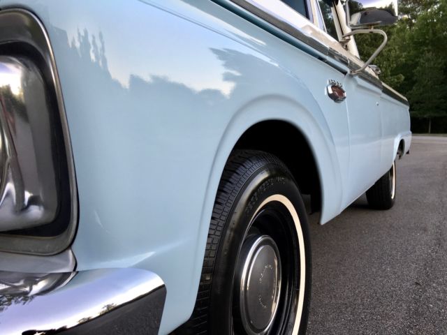 1966 Arcadian Blue and Wimbledon White Ford F-100 Standard Cab Pickup