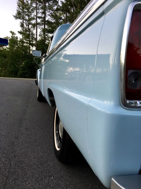 1966 Arcadian Blue and Wimbledon White Ford F-100 Standard Cab Pickup