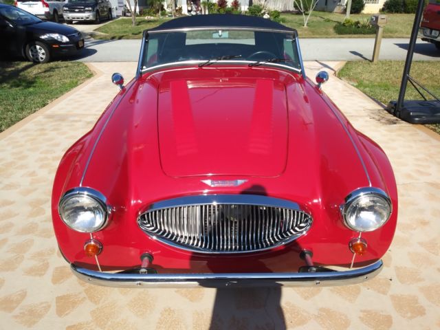 1964 Red Austin Healey 3000 Convertible