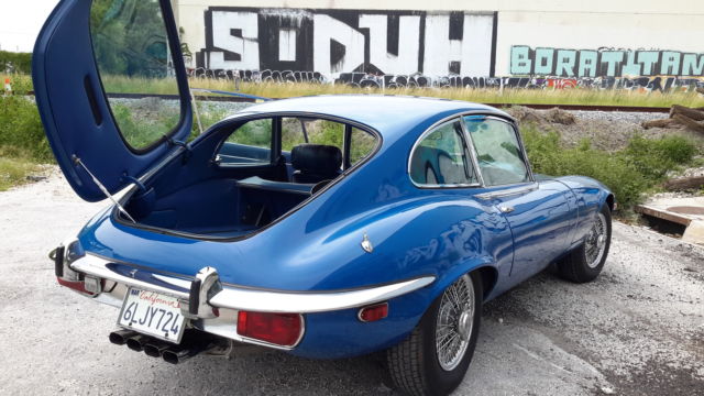 1973 Blue Jaguar E-Type Coupe