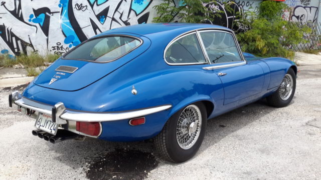 1973 Blue Jaguar E-Type Coupe