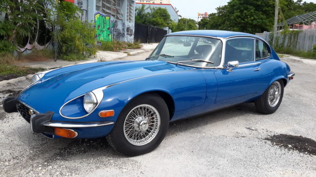 1973 Blue Jaguar E-Type Coupe
