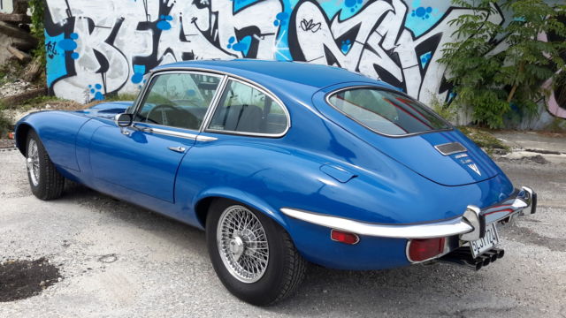 1973 Blue Jaguar E-Type Coupe