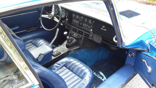1973 Blue Jaguar E-Type Coupe