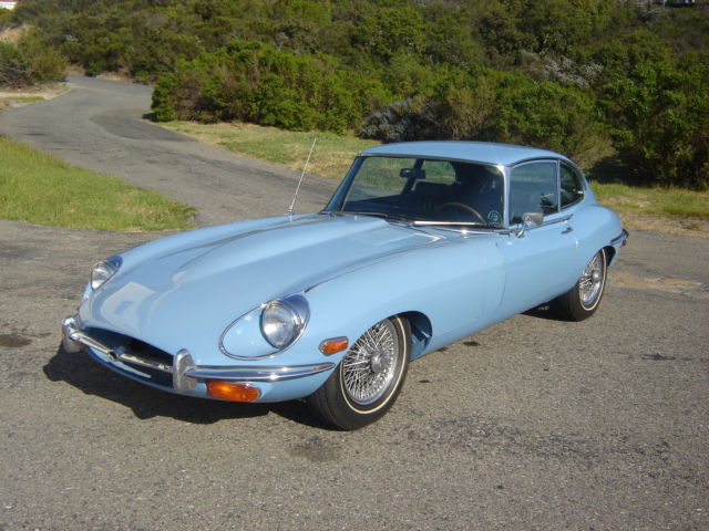 1969 Blue Jaguar E-Type Coupe 2+2