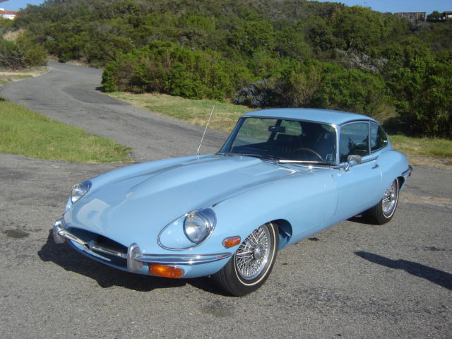 1969 Blue Jaguar E-Type Coupe 2+2