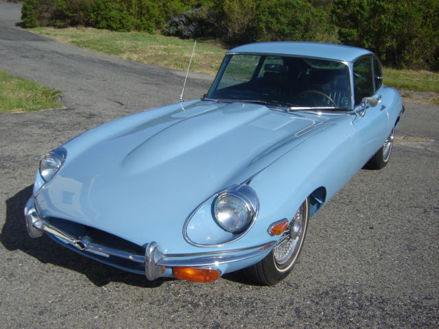 1969 Blue Jaguar E-Type Coupe 2+2