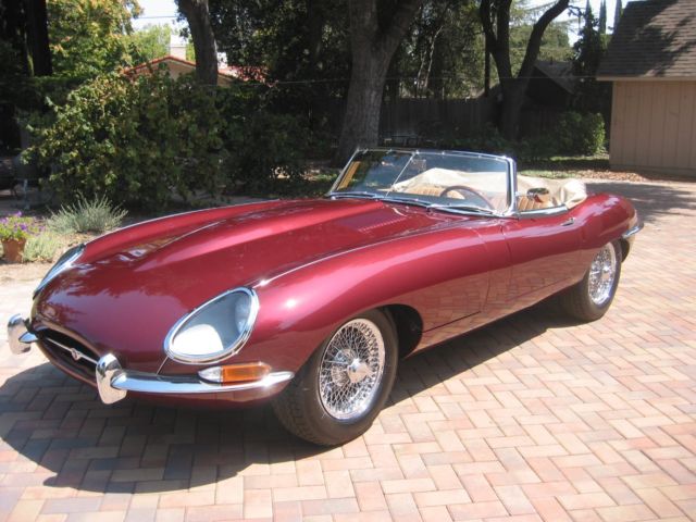 1964 Burgundy Jaguar E-Type Convertible