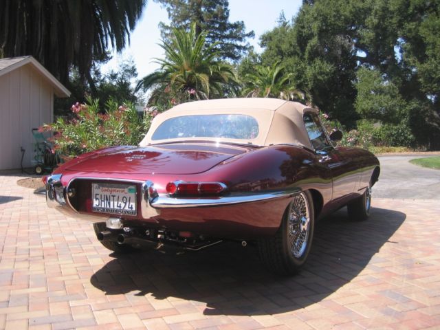 1964 Burgundy Jaguar E-Type Convertible