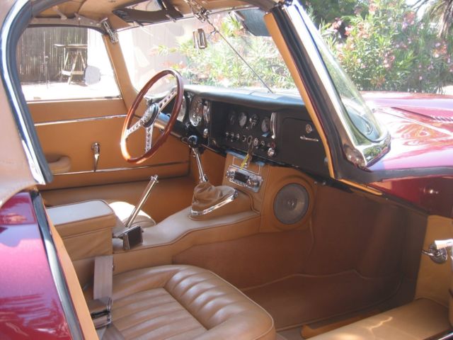 1964 Burgundy Jaguar E-Type Convertible