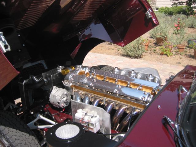 1964 Burgundy Jaguar E-Type Convertible