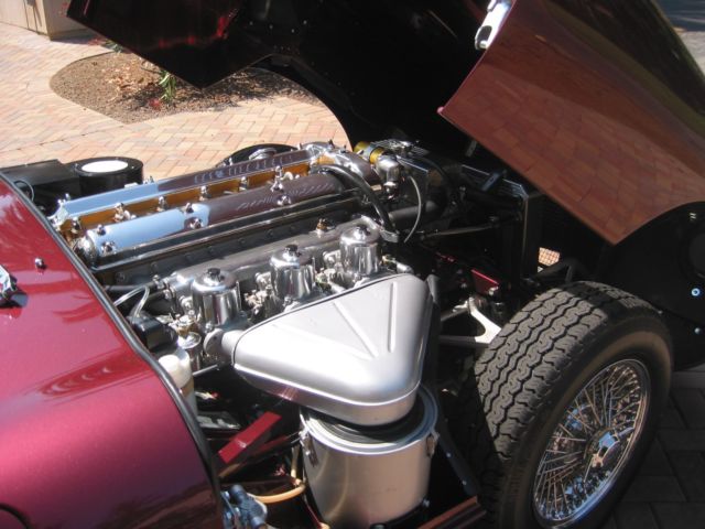1964 Burgundy Jaguar E-Type Convertible