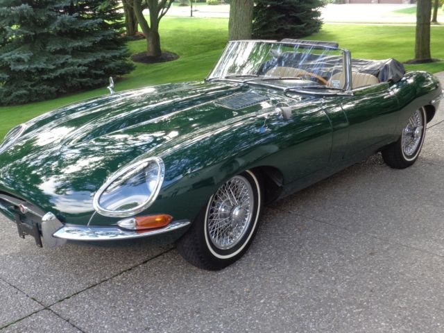 1967 Green Jaguar E-Type Convertible