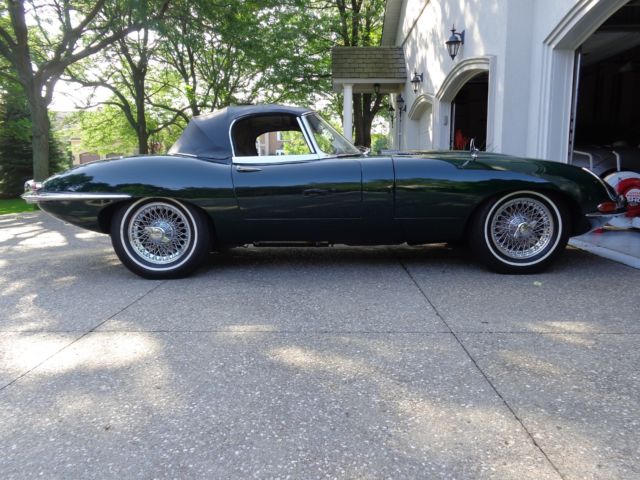 1967 Green Jaguar E-Type Convertible