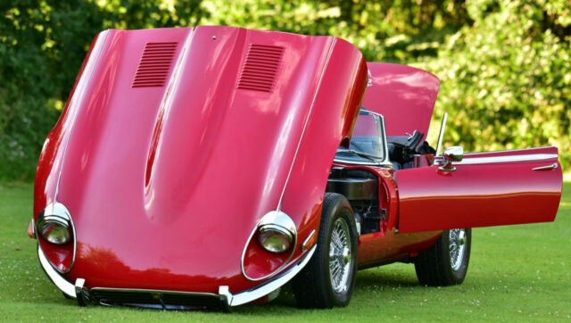 1972 Red Jaguar E-Type Convertible