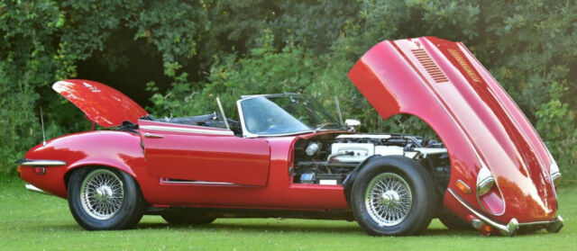 1972 Red Jaguar E-Type Convertible
