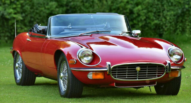 1972 Red Jaguar E-Type Convertible