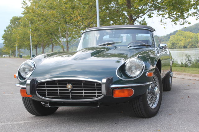 1973 British Racing Green Jaguar E-Type Convertible