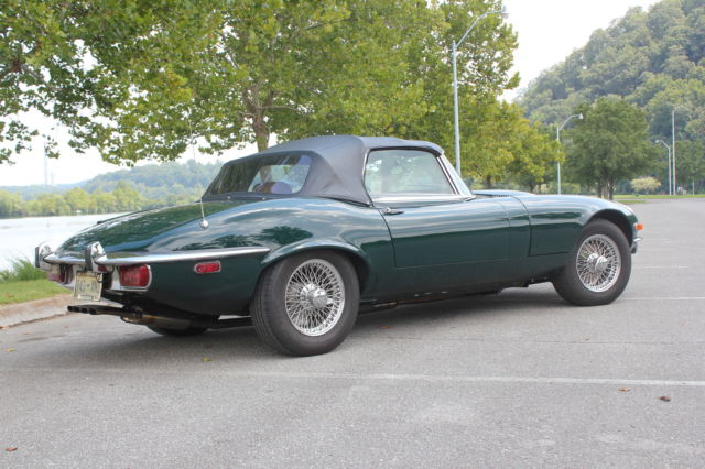 1973 British Racing Green Jaguar E-Type Convertible
