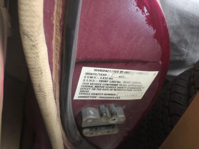 1972 Burgundy Jaguar E-Type Convertible