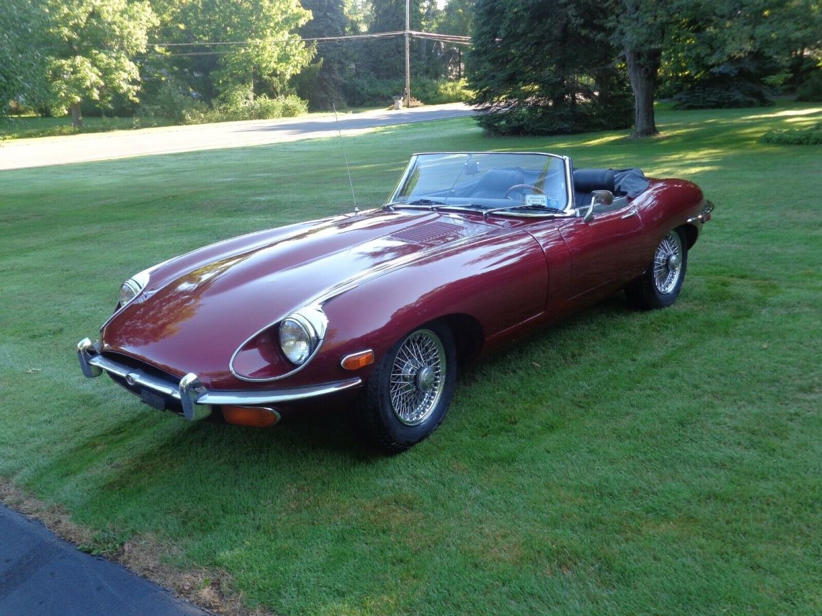 1970 Red Jaguar E-Type Convertible