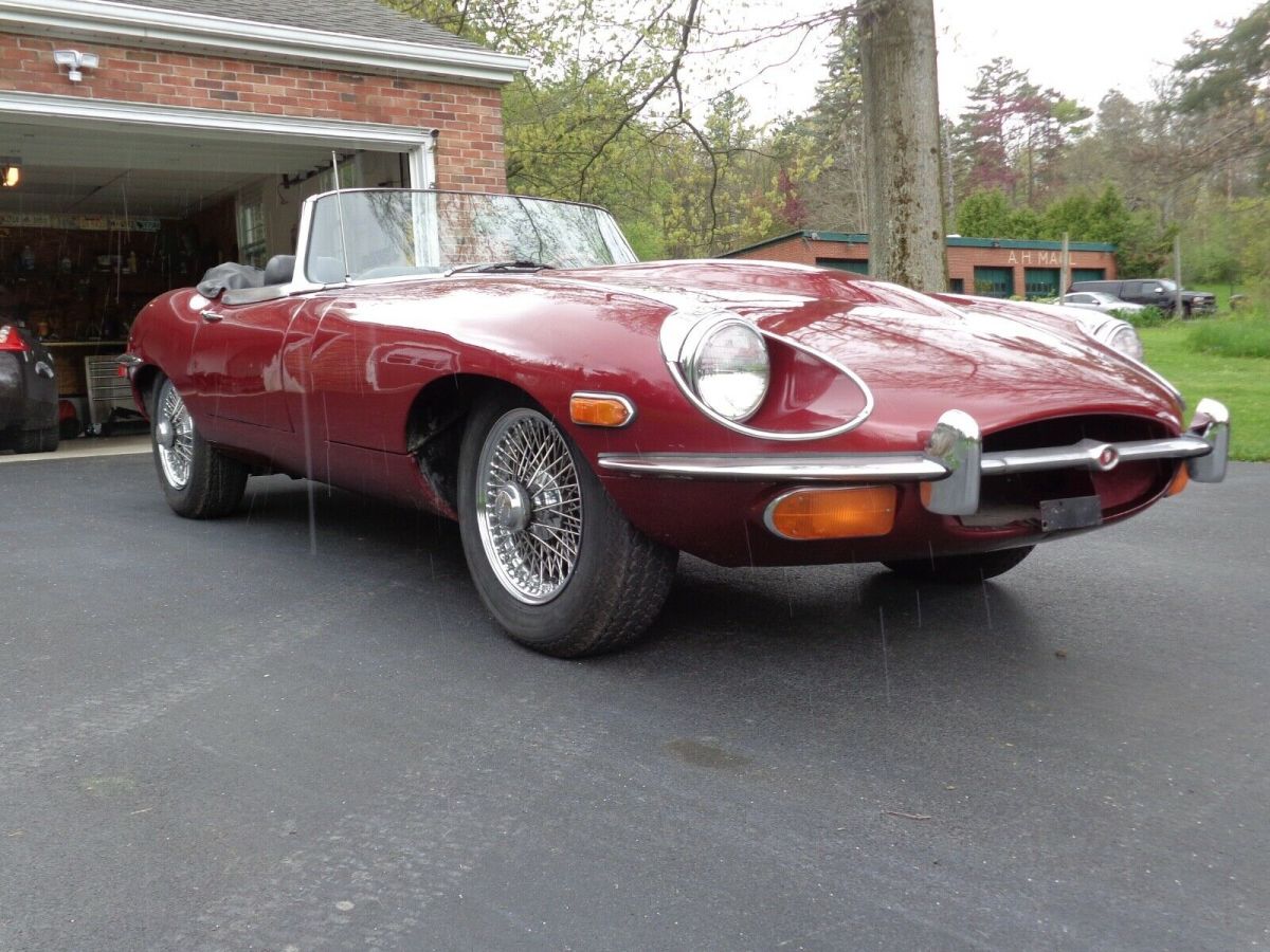 1970 Red Jaguar E-Type Convertible