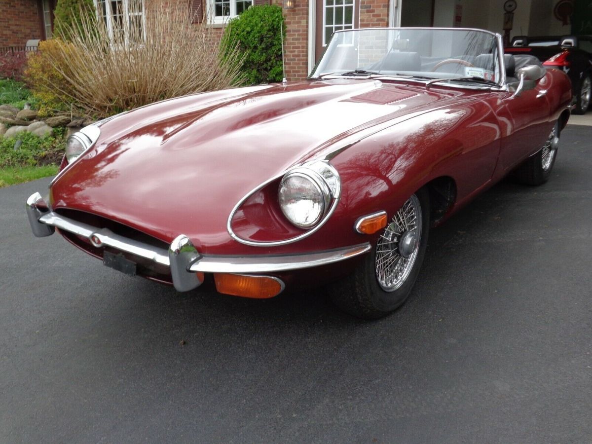 1970 Red Jaguar E-Type Convertible