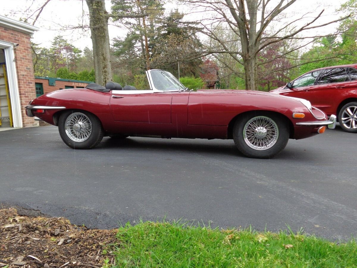 1970 Red Jaguar E-Type Convertible