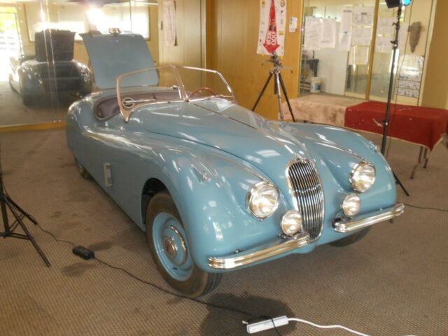 1955 Blue Jaguar XK120 Convertible