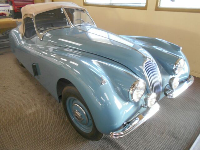 1955 Blue Jaguar XK120 Convertible